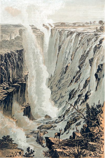 Cascate Vittoria, Africa, viste da est da Unbekannt