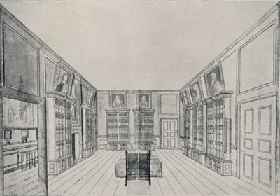 Vista interna della Biblioteca di Samuel Pepys a York Building, 1928 da Unbekannt