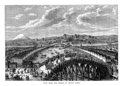 Vista dal ponte di Nippon, Tokyo, Giappone, 1877 da Unbekannt