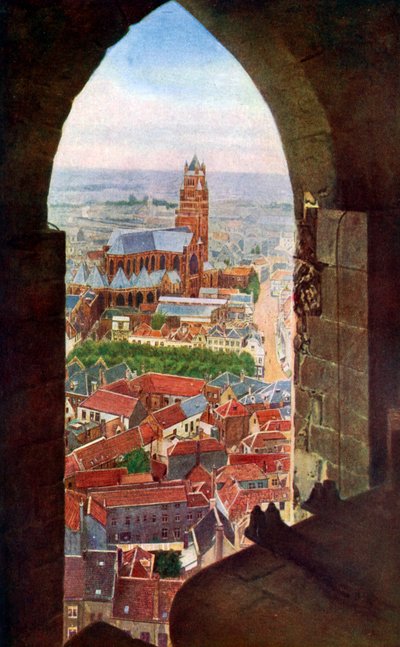 Vista dal campanile di Bruges, Belgio da Unbekannt