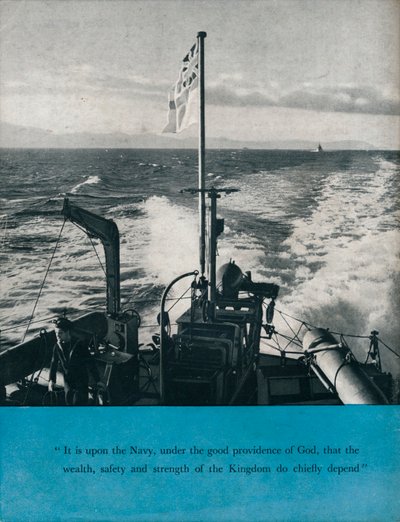 Vista dalla poppa di una nave da guerra britannica, c1940 da Unbekannt