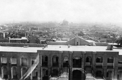 Vista di Baghdad da una torre di blocco, 31° ospedale generale britannico, Mesopotamia, Prima Guerra Mondiale, 1918 da Unbekannt