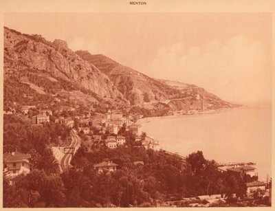Veduta di Garavan e della frontiera italiana, Mentone da Unbekannt