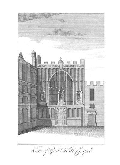 Vista della Cappella della Guild Hall, c1775 da Unbekannt
