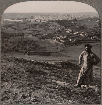 Veduta di Gerusalemme dal Monte Scopus, c1900 da Unbekannt