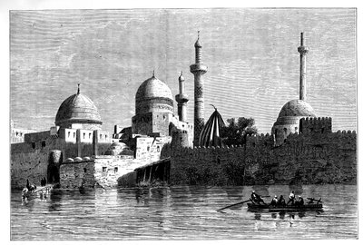 Veduta di Mosul dal fiume Tigri, Iraq, c1890 da Unbekannt