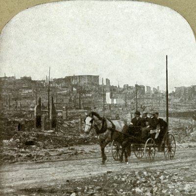 Vista di Nobb Hill. Il quartiere residenziale dei milionari, 1906 da Unbekannt