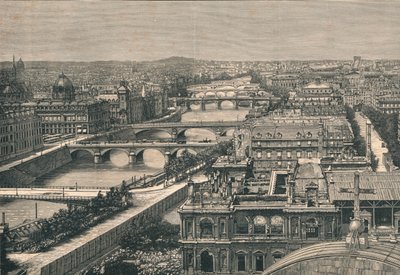 Veduta di Parigi, Mostrando i Sette Ponti, 1882 da Unbekannt
