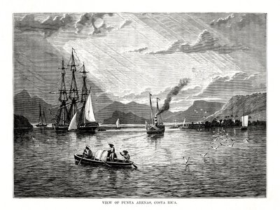 Veduta di Punta Arenas, Costa Rica, 1877 da Unbekannt