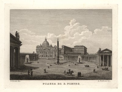 Veduta di Piazza San Pietro, con la Basilica di San Pietro e l
