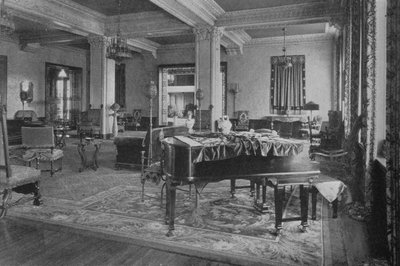 Vista del salotto, Gaylord Apartments, Los Angeles, California. 1924 da Unbekannt