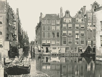 Veduta di uno dei principali canali, Amsterdam, Paesi Bassi, 1895 da Unbekannt
