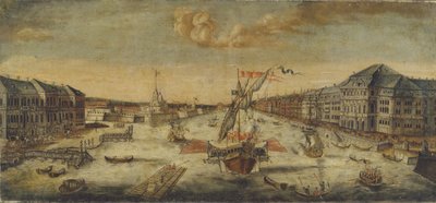 Veduta delle rive del fiume Neva, 1753 da Unbekannt