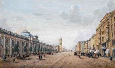 Vista della Prospettiva Nevsky a San Pietroburgo da Unbekannt