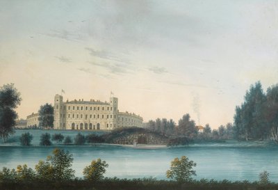 Veduta del Palazzo di Gatchina, inizio XIX secolo da Unbekannt