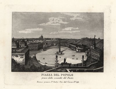 Piazza del Popolo, Roma da Unbekannt