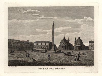 Veduta di Piazza del Popolo, Roma, con l
