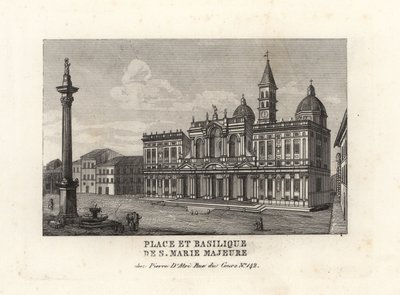 Veduta di Piazza e Basilica di Santa Maria Maggiore, Roma da Unbekannt