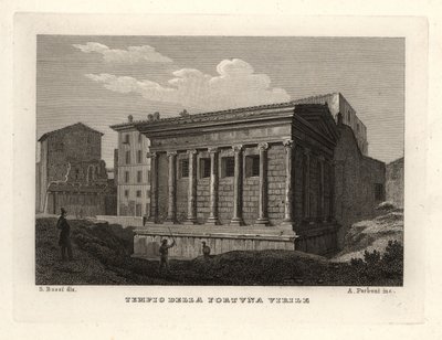 Veduta del Tempio di Portuno o Tempio della Fortuna Virile da Unbekannt