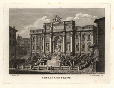 Veduta della Fontana di Trevi, Roma da Unbekannt