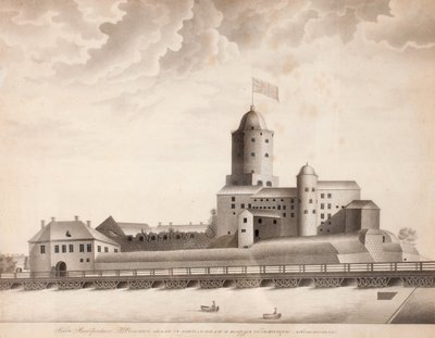 Veduta del Castello di Vyborg, ca 1840 da Unbekannt