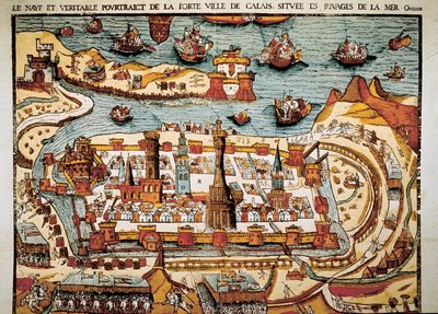 Veduta della città di Calais nel 1538 da Unbekannt