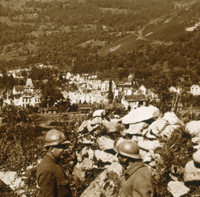 Vista delle linee, Metzeral, Francia settentrionale, c1914-c1918 da Unbekannt