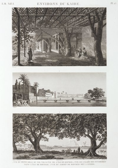 Vedute intorno al Cairo, Egitto, c 1798 da Unbekannt