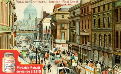 Vedute delle Capitali: Fleet Street, Londra, c1900 da Unbekannt