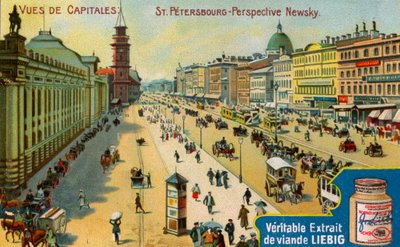 Vedute delle Capitali: Prospettiva Nevsky, San Pietroburgo, c1900 da Unbekannt