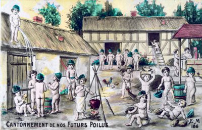 Cartolina francese vintage, c1900 da Unbekannt