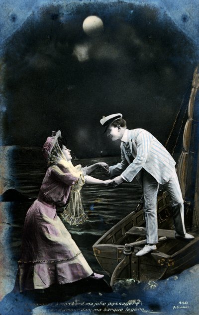 Cartolina francese vintage, c1900 da Unbekannt