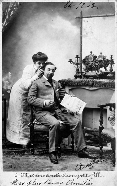 Cartolina francese vintage, c1900 da Unbekannt