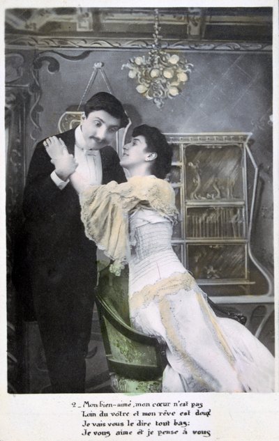 Cartolina Francese Vintage, c1900 da Unbekannt