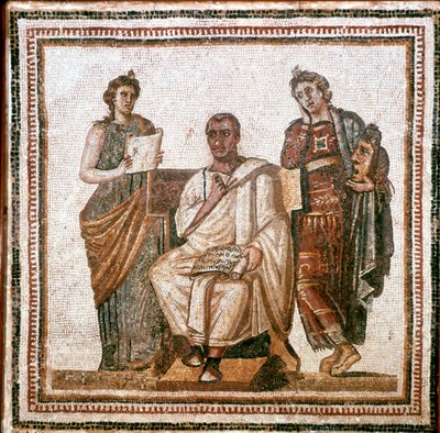 Virgilio e le Muse, mosaico romano da Sousse, Tunisia, III secolo d.C. da Unbekannt