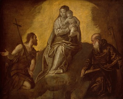Vergine e Bambino con i Santi Giovanni Battista e Antonio Abate, 1575-1625 da Unbekannt