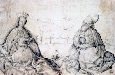 Vergine col Bambino con San Paolo, c1450 da Unbekannt