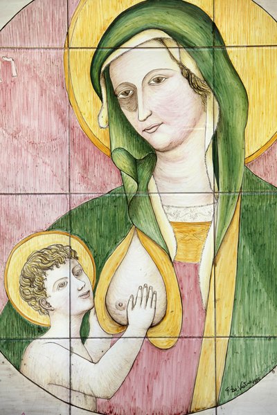Mosaico della Vergine e del Bambino, Galatone, Italia da Unbekannt