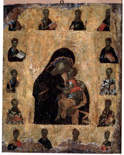Vergine della Tenerezza con i Santi La Vergine Eleusa, icona bizantina da Unbekannt