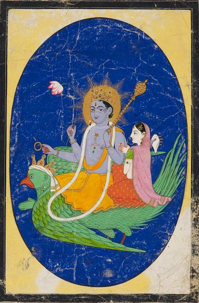 Vishnu e consorte montati su Garuda da Unbekannt