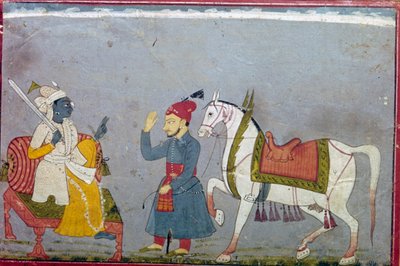 Vishnu nella sua decima incarnazione come il cavallo bianco Kalki, 1710-1720 da Unbekannt