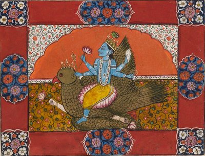 Vishnu su Garuda, inizio XIX secolo da Unbekannt