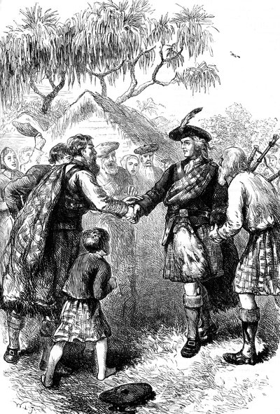 Visita di James Oglethorpe alla colonia degli Highland, Georgia, c1730s c1880 da Unbekannt