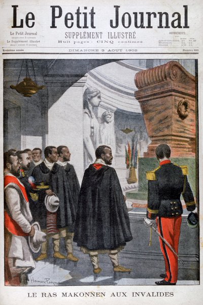 Visita di Ras Makonnen agli Invalides a Parigi, 1902 da Unbekannt