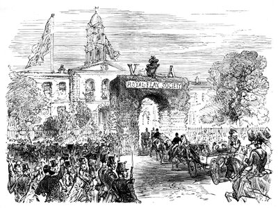 Visita della Regina e del Principe Alberto alla Linen Hall, Belfast, c1850s, c1888 da Unbekannt