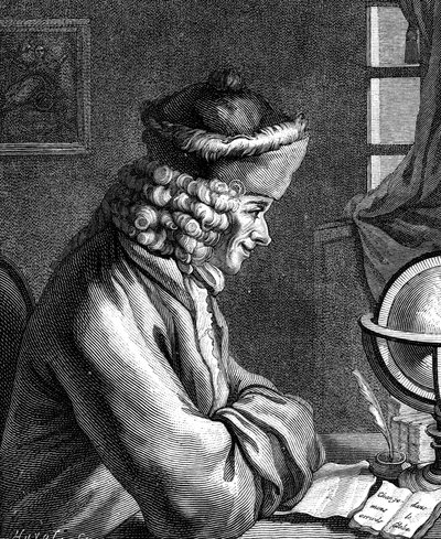 Voltaire, autore, drammaturgo, satirico e uomo di lettere francese del XVIII secolo da Unbekannt