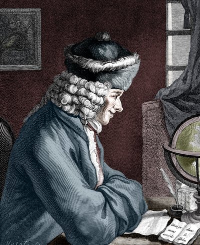 Voltaire, autore, drammaturgo, satirico e letterato francese del XVIII secolo da Unbekannt