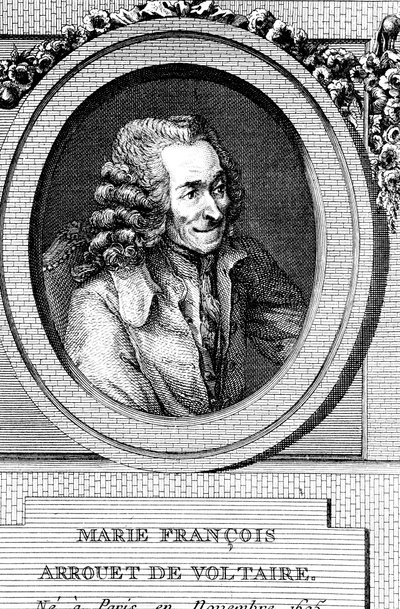Voltaire, autore francese del XVIII secolo, drammaturgo, satirico e uomo di lettere da Unbekannt