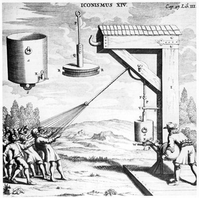 Dimostrazione di Von Guericke della forza del vuoto da Unbekannt