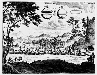 Dimostrazione di Von Guericke della forza della pressione dell